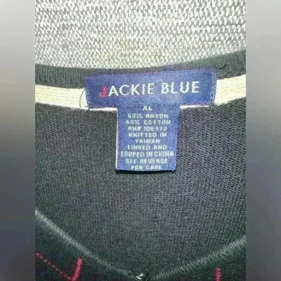 Jackie Blue Sweater Womens XL Long Sleeve  V Neck - Picture 3 of 3